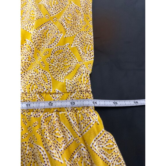 MAEVE by ANTHROPOLOGIE Fete Midi Asymmetrical Dress Yellow size Medium - Picture 12 of 14